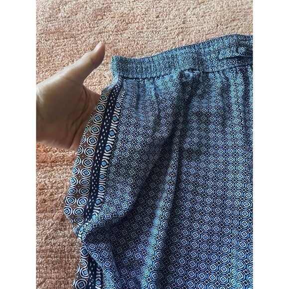 Crown Ivy Pants M PocketsPull On Colorful Paisley Lined Wide Leg Palazzo Boho - Picture 2 of 10